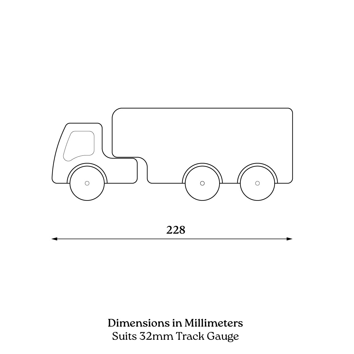 Open Roads Wooden Vehicle with Detachable Trailer