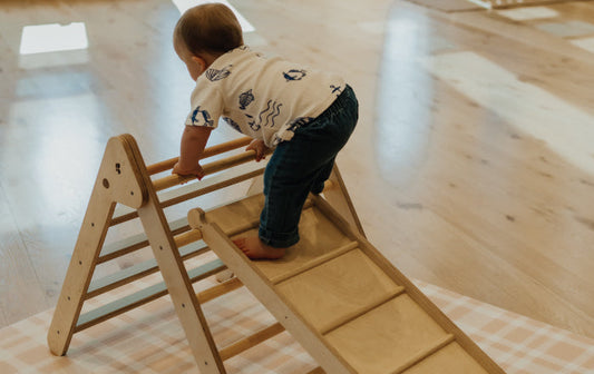 Parents love our Pikler inspired climbing frame