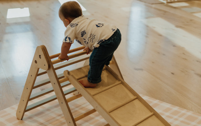Parents love our Pikler inspired climbing frame