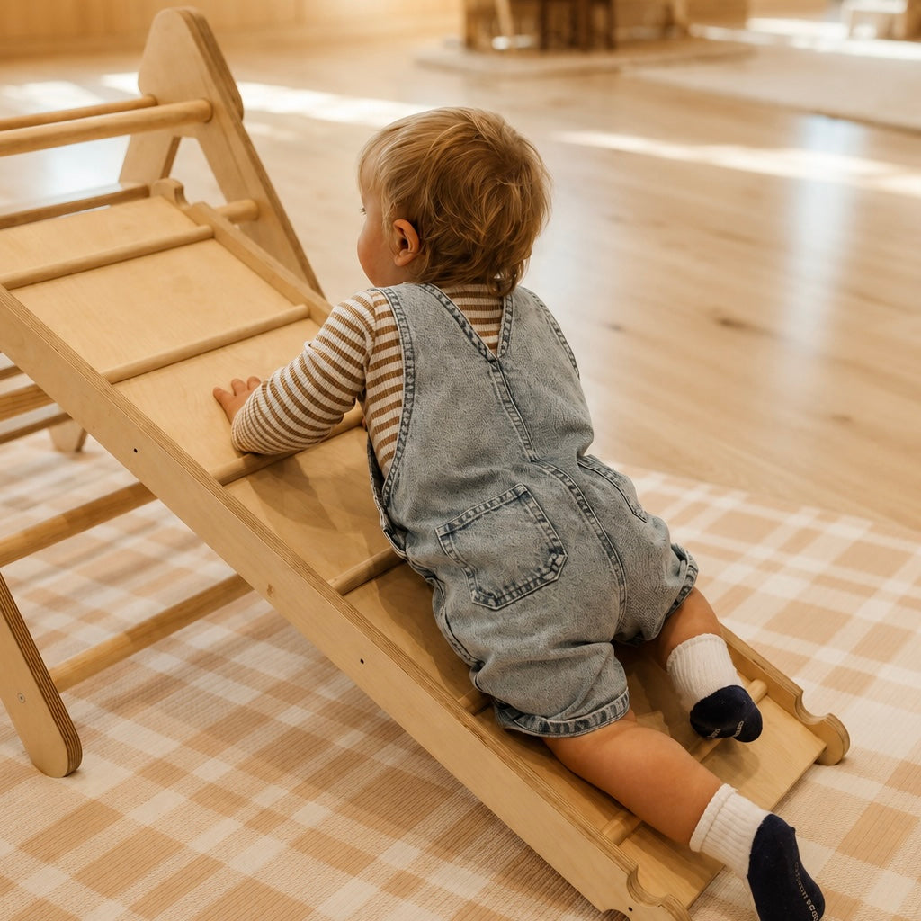 Premium Climbing Frame - Pikler with Ramp/Slide Bundle