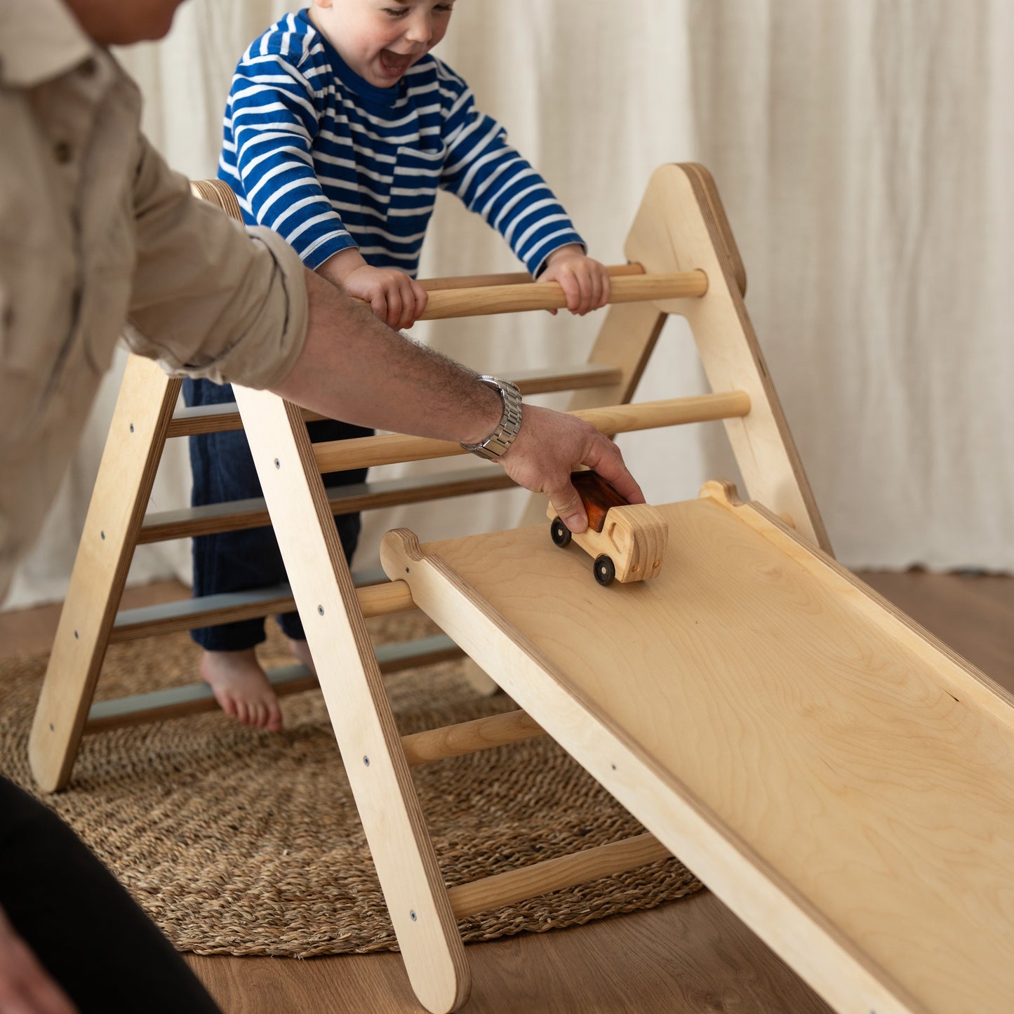 Premium Climbing Frame - Pikler with Ramp/Slide Bundle