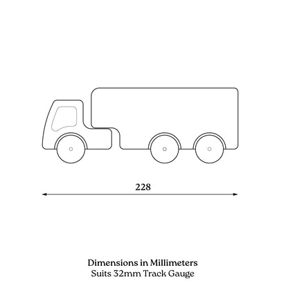 Open Roads Wooden Vehicle with Detachable Trailer