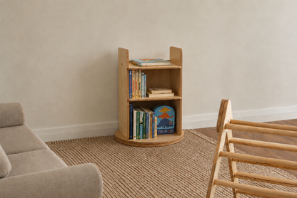 Small Rotating Bookcase, 2 Tier